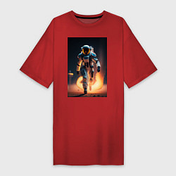 Женская футболка-платье Брутальный астронавт