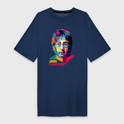Женская футболка-платье John Lennon картина абстракция