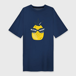 Женская футболка-платье Солнечный ананас