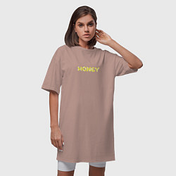 Футболка женская-платье Honey, цвет: пыльно-розовый — фото 2