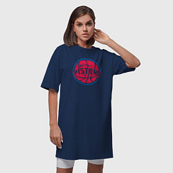 Футболка женская-платье Detroit Pistons, цвет: тёмно-синий — фото 2