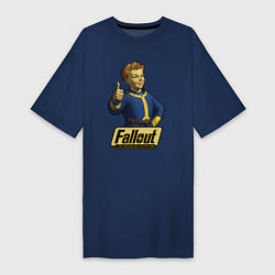 Футболка женская-платье Real vault boy, цвет: тёмно-синий