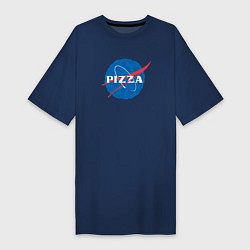 Футболка женская-платье Pizza, цвет: тёмно-синий