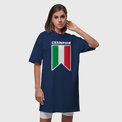 Футболка женская-платье Италия чемпион, цвет: тёмно-синий — фото 2