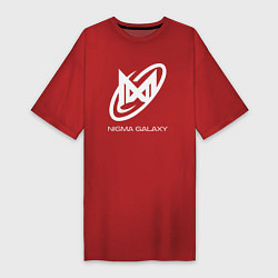 Футболка женская-платье Nigma Galaxy logo, цвет: красный