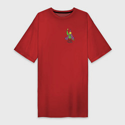 Женская футболка-платье Волнистый попугай волшебник