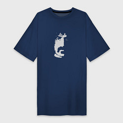 Футболка женская-платье Tribute to Frank Zappa - BW1, цвет: тёмно-синий