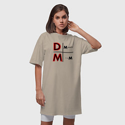 Футболка женская-платье Depeche Mode - Memento Mori Logo, цвет: миндальный — фото 2