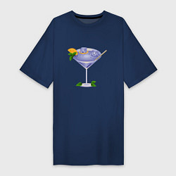 Женская футболка-платье Мультяшный коктейль