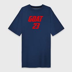Футболка женская-платье Goat 23, цвет: тёмно-синий