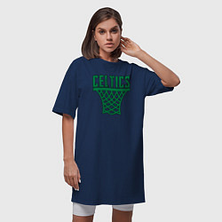 Футболка женская-платье Celtics net, цвет: тёмно-синий — фото 2