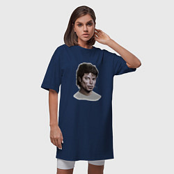 Футболка женская-платье Майкл Джексон, цвет: тёмно-синий — фото 2