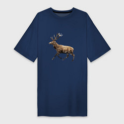 Женская футболка-платье Рогатый олень