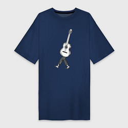 Женская футболка-платье Человек гитара