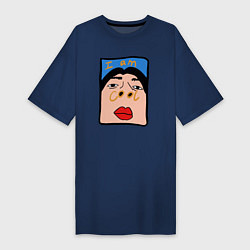 Футболка женская-платье I am cool, цвет: тёмно-синий