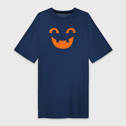 Футболка женская-платье Orange smile, цвет: тёмно-синий