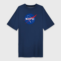 Футболка женская-платье Nope NASA, цвет: тёмно-синий