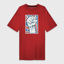 Футболка женская-платье USA revolution, цвет: красный