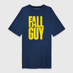 Футболка женская-платье The fall guy logo, цвет: тёмно-синий