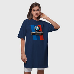 Футболка женская-платье Кроссовер BMW X6 M, цвет: тёмно-синий — фото 2