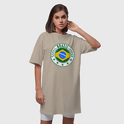 Футболка женская-платье Brazil 2014, цвет: миндальный — фото 2