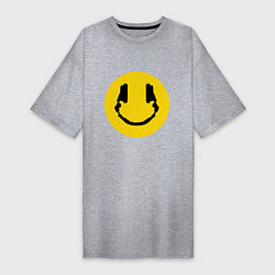 Футболка женская-платье Smile Music, цвет: меланж