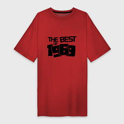 Футболка женская-платье The best of 1969, цвет: красный