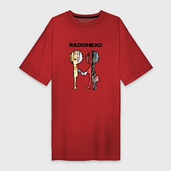 Футболка женская-платье Radiohead Peoples, цвет: красный