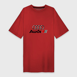 Футболка женская-платье Audi, цвет: красный