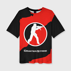 Женская футболка оверсайз CS:GO Red Style