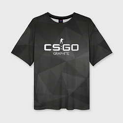 Женская футболка оверсайз CS:GO Graphite