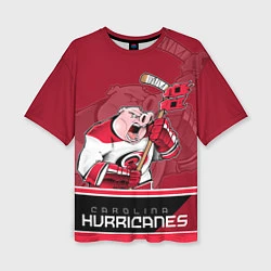 Женская футболка оверсайз Carolina Hurricanes