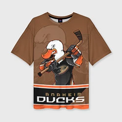 Футболка оверсайз женская Anaheim Ducks, цвет: 3D-принт