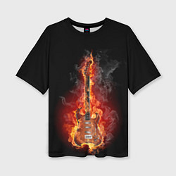 Женская футболка оверсайз Адская гитара