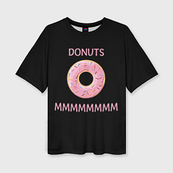 Женская футболка оверсайз Donuts