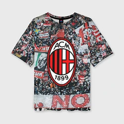 Женская футболка оверсайз Milan FC