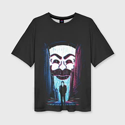 Женская футболка оверсайз Mr Robot: Anonymous