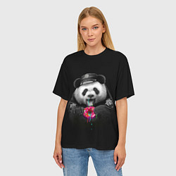 Футболка оверсайз женская Donut Panda, цвет: 3D-принт — фото 2