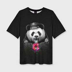 Женская футболка оверсайз Donut Panda