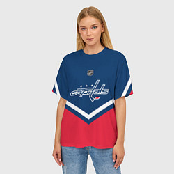 Футболка оверсайз женская NHL: Washington Capitals, цвет: 3D-принт — фото 2