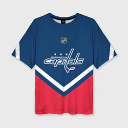 Футболка оверсайз женская NHL: Washington Capitals, цвет: 3D-принт