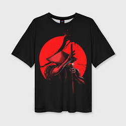 Женская футболка оверсайз Сила самурая