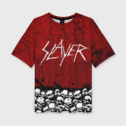 Женская футболка оверсайз Slayer Red