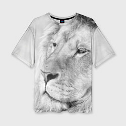 Женская футболка оверсайз Мудрый лев