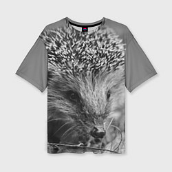 Футболка оверсайз женская Взгляд ёжика, цвет: 3D-принт
