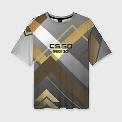 Футболка оверсайз женская Cs:go - Bronze Deco Бронзовая декорация 2022, цвет: 3D-принт