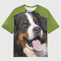Футболка оверсайз женская Бернский зенненхунд, цвет: 3D-принт