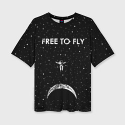 Женская футболка оверсайз Free to Fly