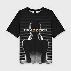 Футболка оверсайз женская Brazzers - контрсвет, цвет: 3D-принт