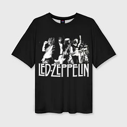 Женская футболка оверсайз Led Zeppelin: Mono
